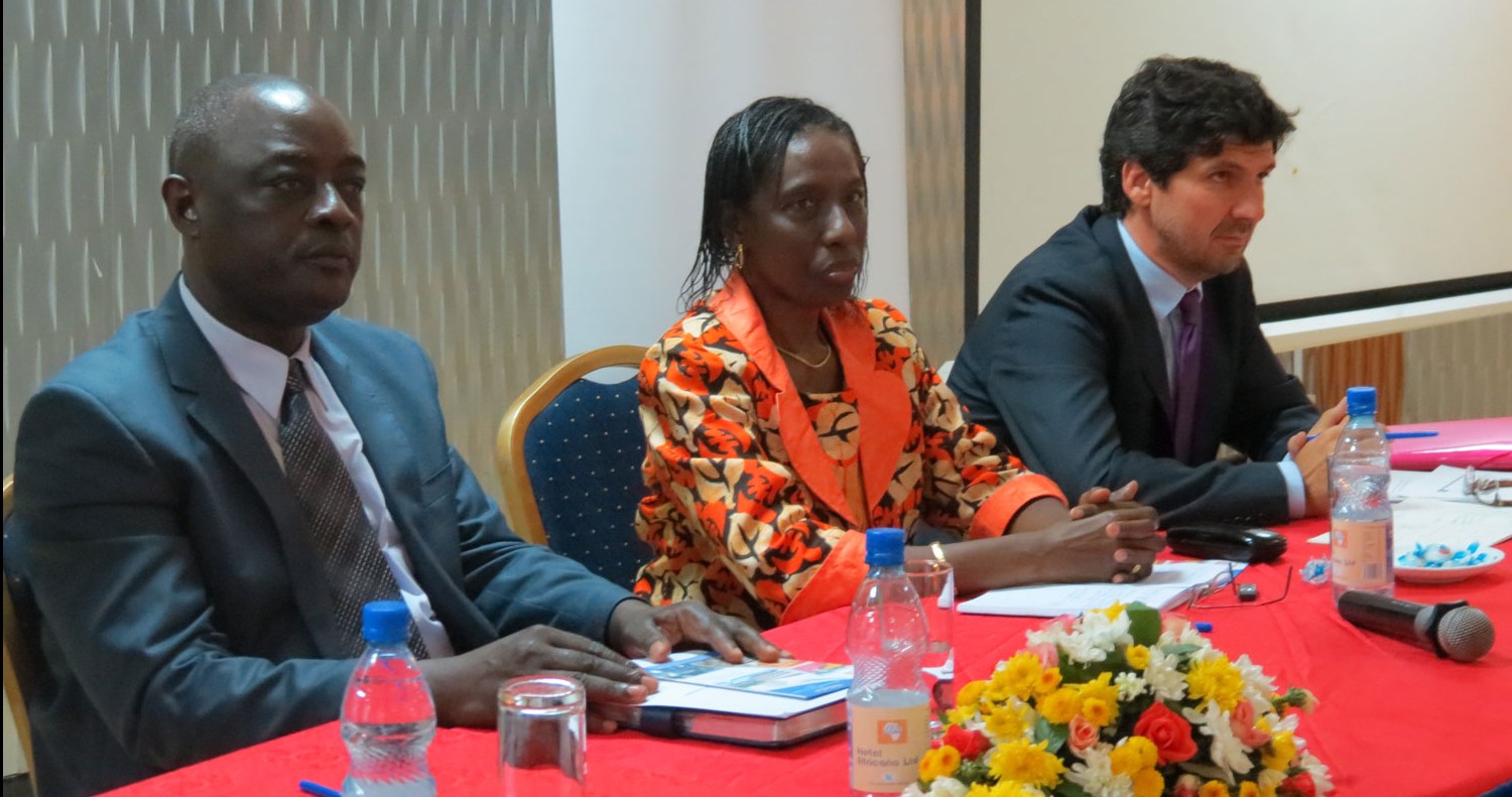 From the left: Hon. Vincent B. Ssempijja, Minister of State for Agriculture, Animal Industry and Fisheries (MAAIF), Mariam Sow Soumare, NEPAD; Jesus Anton, PARM/IFAD.