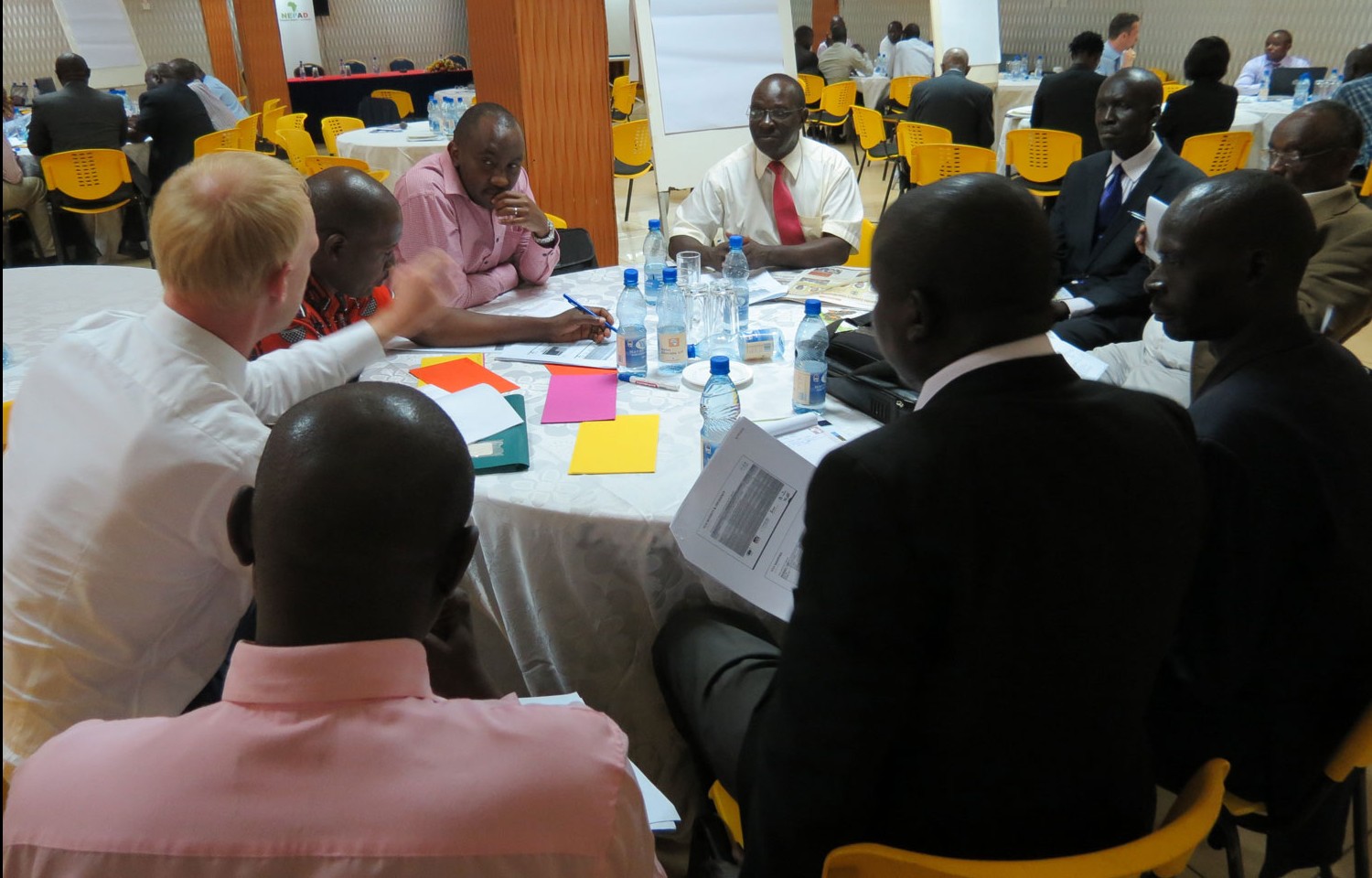 Participants during the working group session for risk prioritization